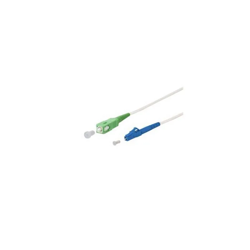 SC/APC - LC/UPC simplex 9/125 SM 2m arm.biely 3mm B3 LSZH (4415)