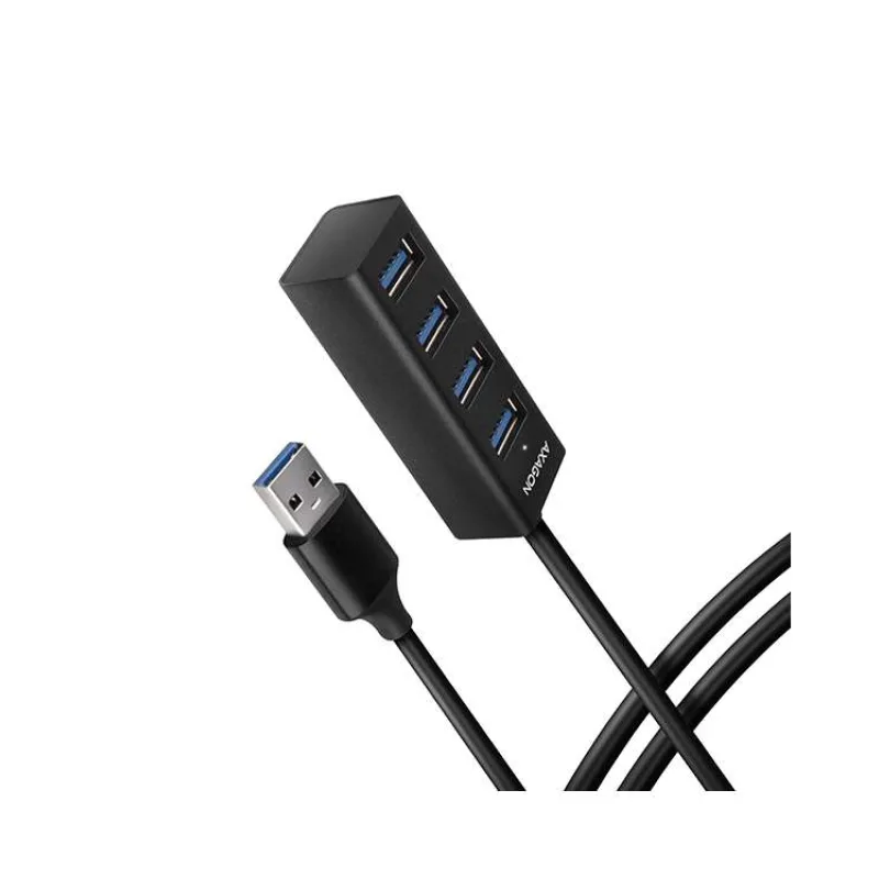 AXAGON HUE-M1AL, 4x USB 3.2 Gen 1 MINI hub, kovový, kabel USB-A 1.2m (HUE-M1AL)