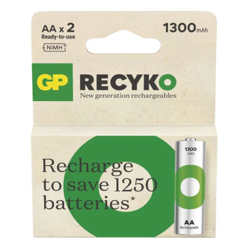 GP Nabíjací bat. ReCyko 1300 AA (HR6) - 2ks (1032222131)