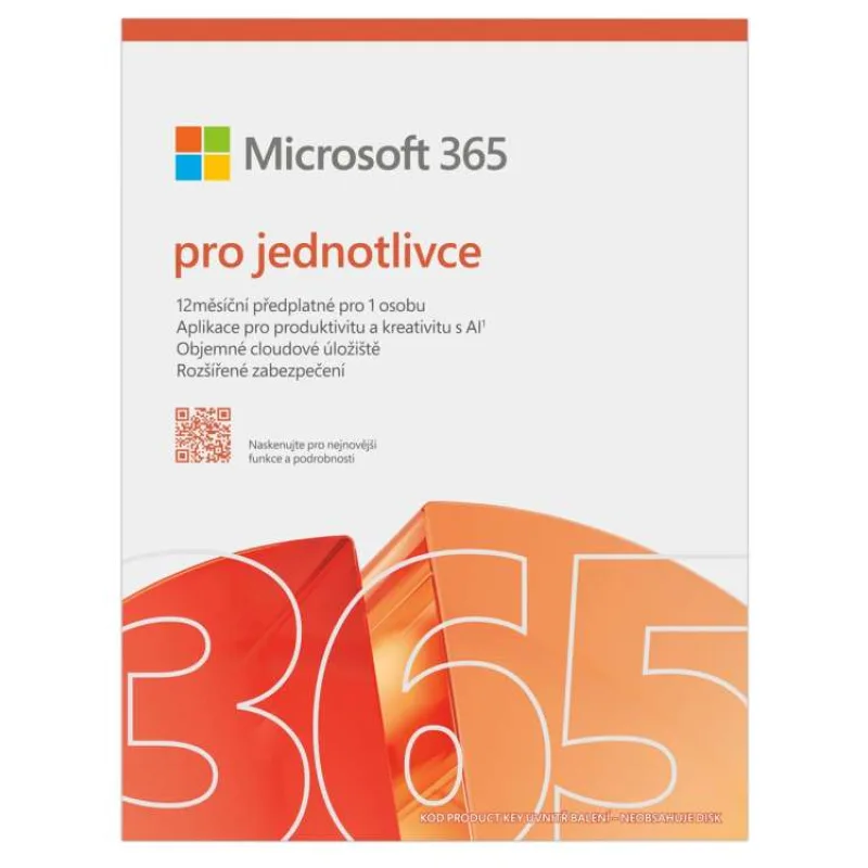 Microsoft 365 pro jednotlivce CZ (1 rok) (EP2-32429)