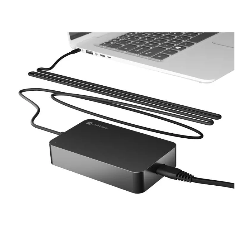 Nabíjačka Natec GRAYLING 90W USB-C pre notebooky, tablety, smartfóny (NZU-2035)