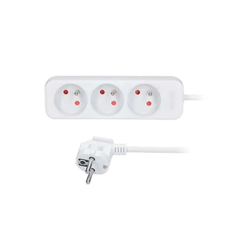 Solight predlžovací prívod 5m, 3 zásuvky, 16A/3680W, PVC, biely (PP04X)
