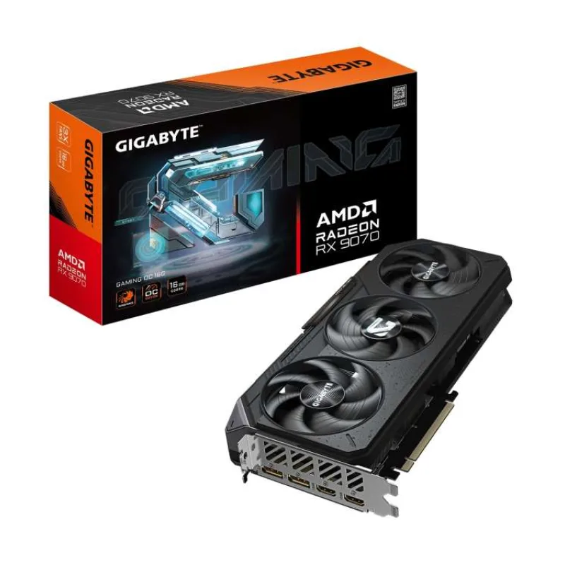GIGABYTE VGA AMD Radeon RX 9070 GAMING OC 16GB, 16GB GDDR6, 2xDP, 2xHDMI (GV-R9070GAMING OC-16GD)
