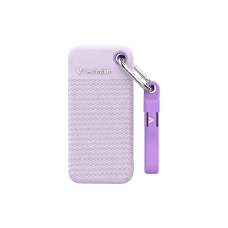 VERBATIM Pocket SSD 1TB, USB-C 3.2 Gen 2, fialová + 2x gumový obal (32322)