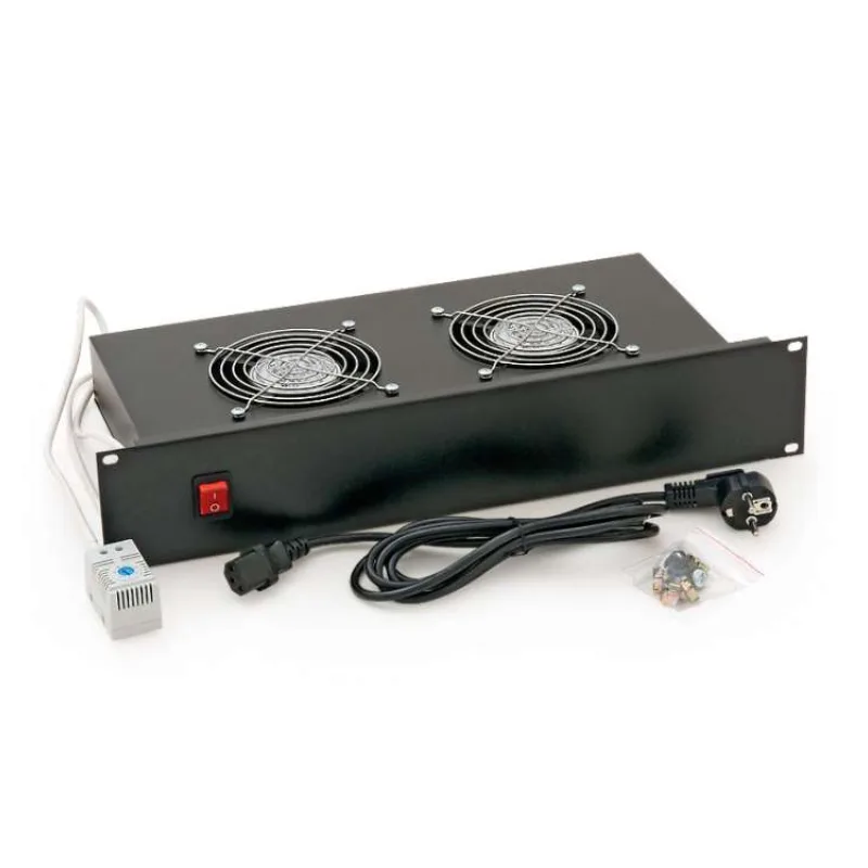 TRITON 19" ventilačná jednotka, 2 ventilátory, s termostatom, 2U (RAB-CH-X01-A1)