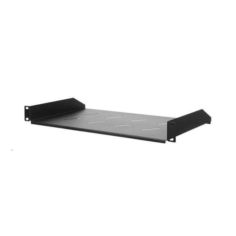 LEXI-Net 19" police s perforací 1U/250mm, nostnost 15kg, černá (LXF19-1U-250-B)