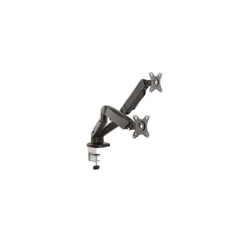 CONNECT IT TwinArm stolový držiak pre 2 monitory, 30 rokov záruka, ČIERNA (CMF-3207-BK)