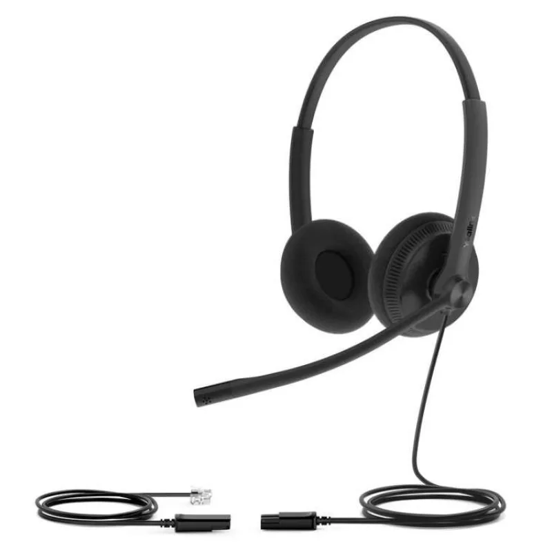 Yealink YHS34 Lite Dual náhlavná súprava na obe uši s QD-RJ9 konektormi (YHS34LiteDual)