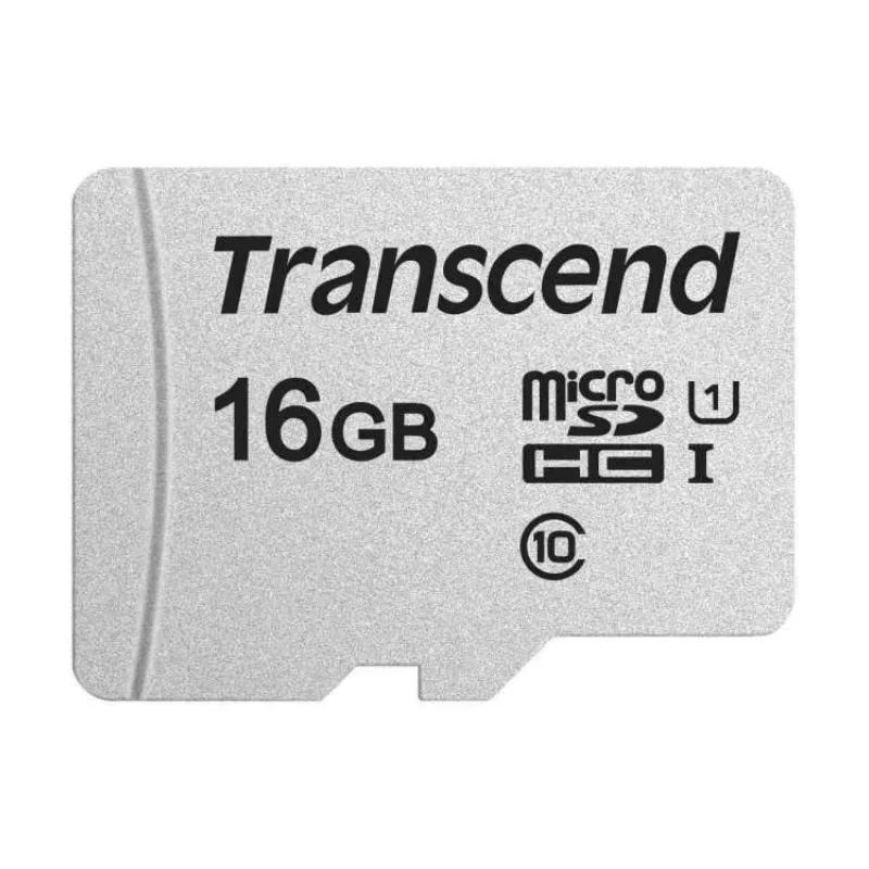 Transcend 16GB microSDHC 300S UHS-I U1 (Class 10) paměťová karta (s adaptérem) (TS16GUSD300S-A)