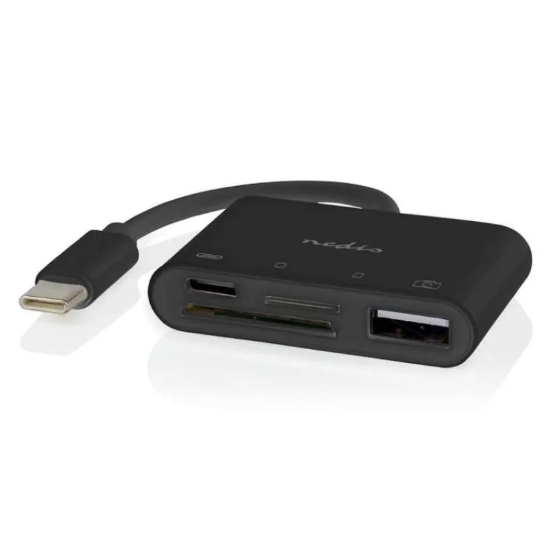 Nedis CCGB64780BK01 - USB hub| 1x USB-C™ | 1x USB A / 1x USB-C™ | 4 Porty port(s) | USB 2.0 | Napájení z USB | SD & Micr (CCGB64780BK01)