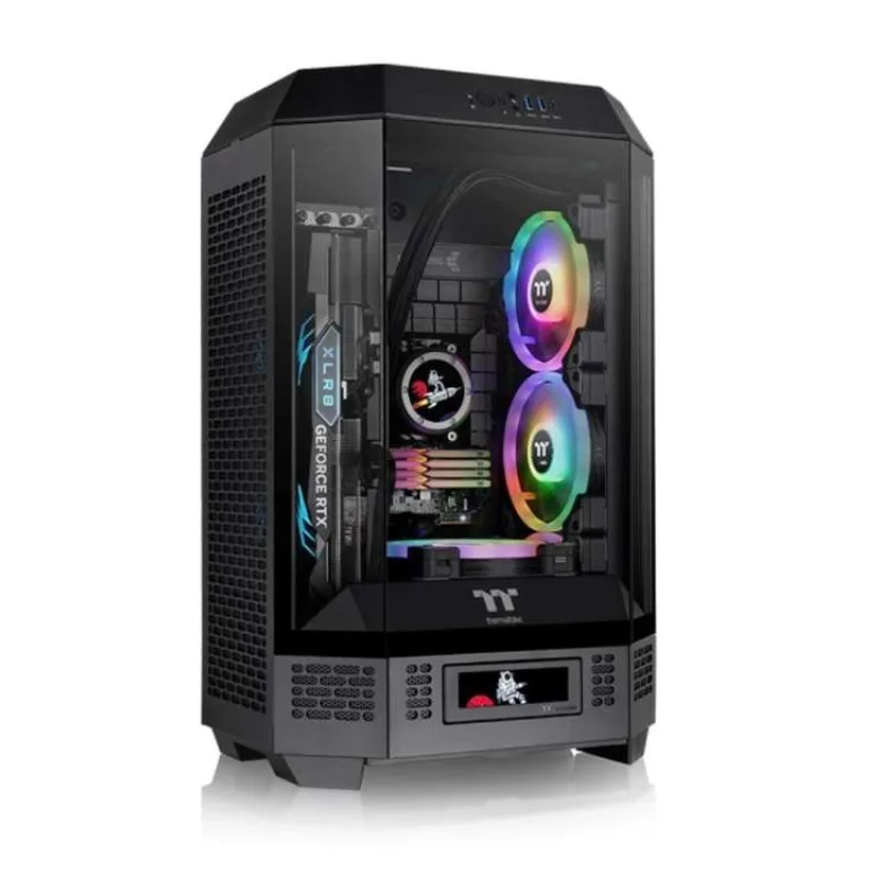 THERMAL TAKE Case The Tower 300, mATX, Průhledná bočnice, 2x 140mm Fan, černá (CA-1Y4-00S1WN-00)