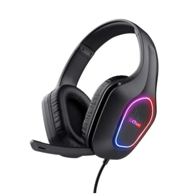 TRUST Herní sluchátka GXT 416 ZIROX, LED, USB, 3.5mm Jack, černá (25331)