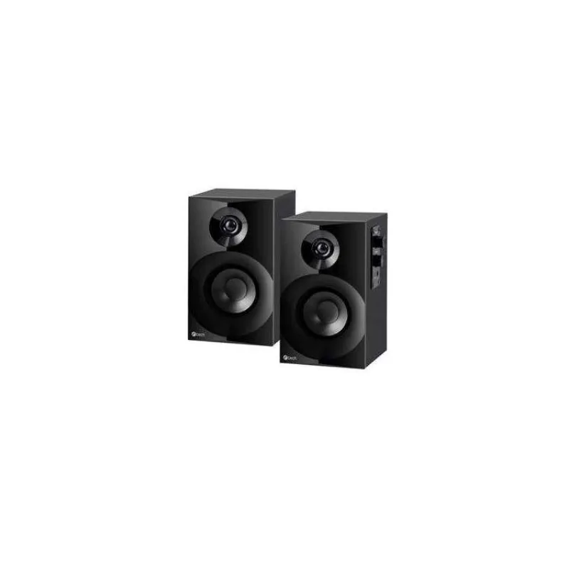 C-TECH reproduktory SPK-14, 2.0, dřevěné, černé, 12W, 3,5mm jack (SPK-14)