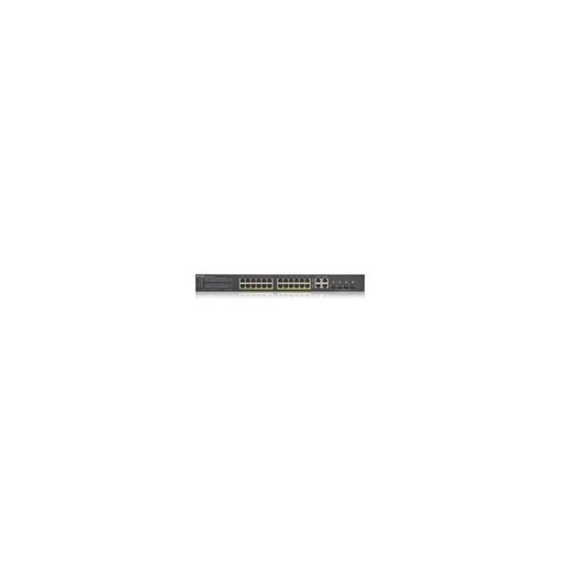 Zyxel GS1920-24HPv2, 28 Port Smart Managed PoE Switch 24x Gigabit Copper PoE and 4x Gigabit dual pers., hybrid mode, sta (GS192024HPV2-EU0101F)