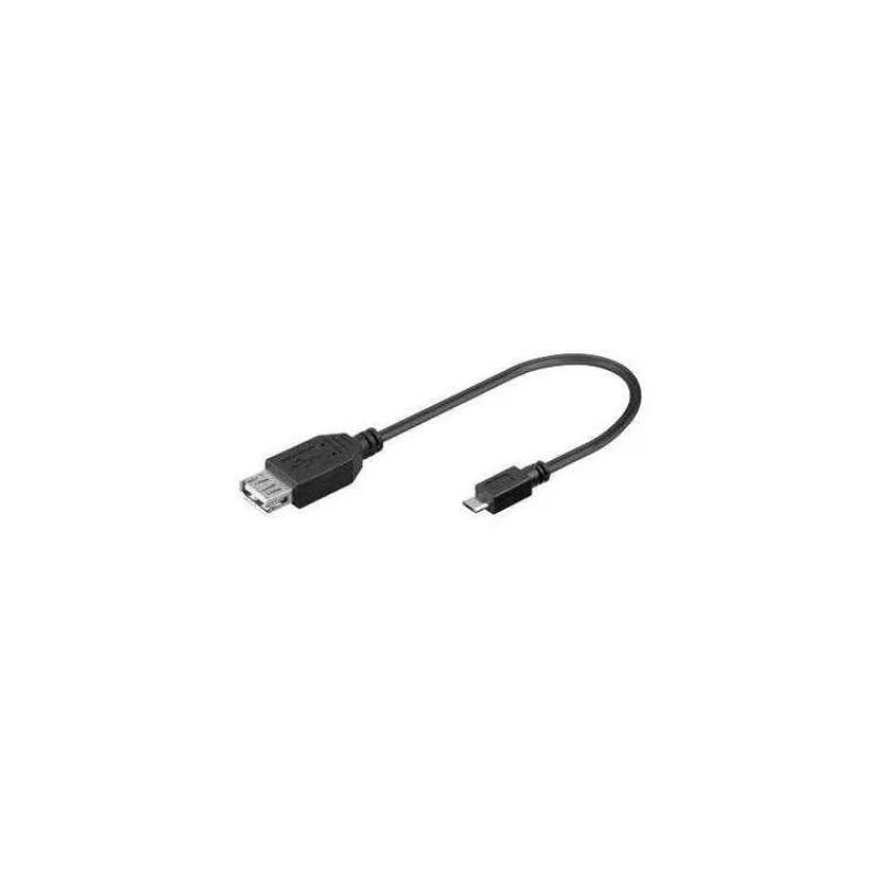 PremiCord USB kab redukce A/fem-MicroUSB/mal20cm (kur-13)