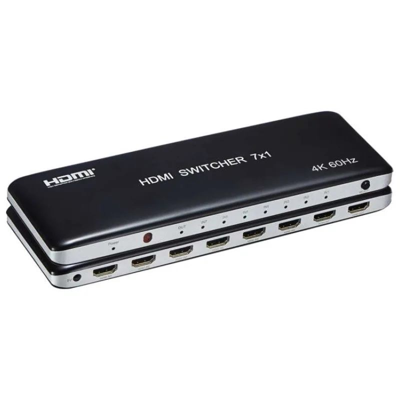 PremiumCord 4K@60hz HDMI switch 7:1 plastový s dálkovým ovladačem (khswit71f)