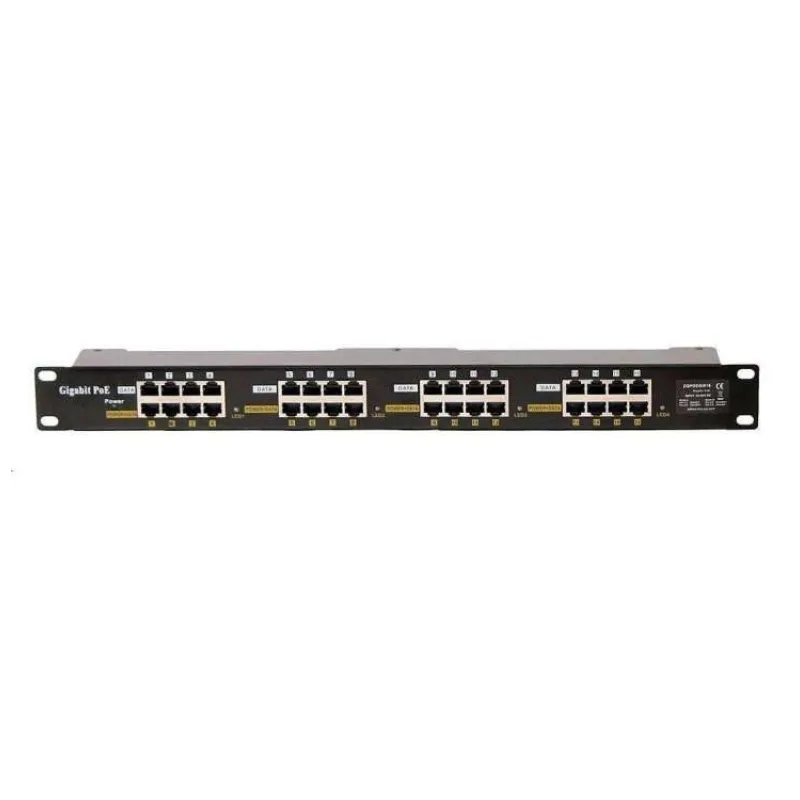 POE injektor aktivní/pasivní - 16x 1 Gb/s, stíněný panel, 802.3af/at (INJ-PAN16-GB)
