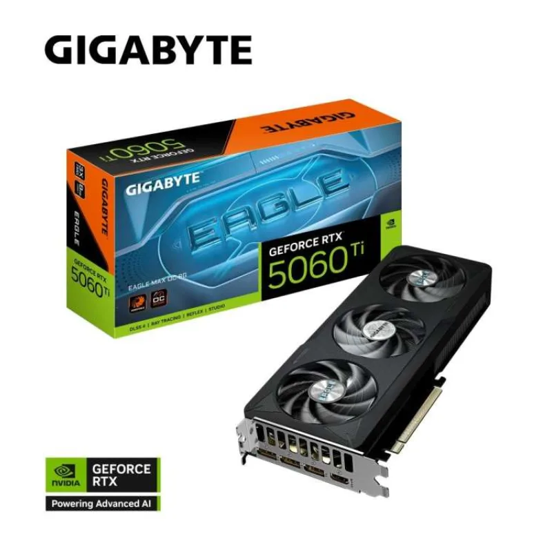 GIGABYTE VGA NVIDIA GeForce RTX 5060 Ti EAGLE MAX OC 8G, 8G GDDR7, 3xDP, 1xHDMI (GV-N506TEAGLEMAX OC-8GD)