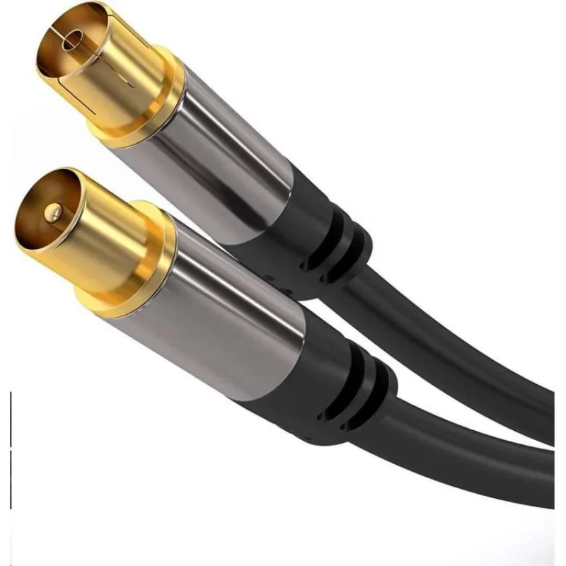 PremiumCord TV antenní HQ propojovací kabel M/F 75Ohm (135dB) 4x stínený 1,5m (kjqiec015)