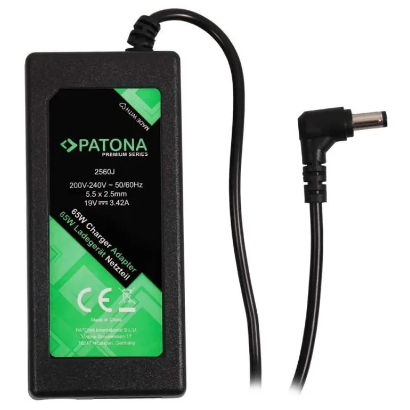 PATONA napájecí adaptér k ntb/ 19V/3,42A 65W/ konektor 5,5x2,5mm/ ASUS,ACER,HP,.PREMIUM (PT2560)