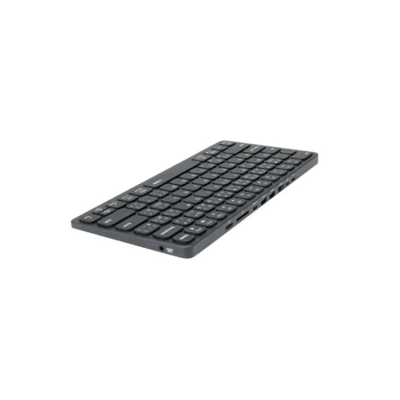 RAPOO Klávesnice UCK-6001 s 8v1 USB-C Hub, Drátová USB-C, CZ/SK, černá (6940056124746)