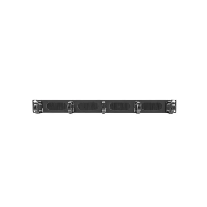 LANBERG 19" CABLE MANAGEMENT BRUSH PANEL 5 RINGS TYPE B 1U BLACK (AK-1203-B)