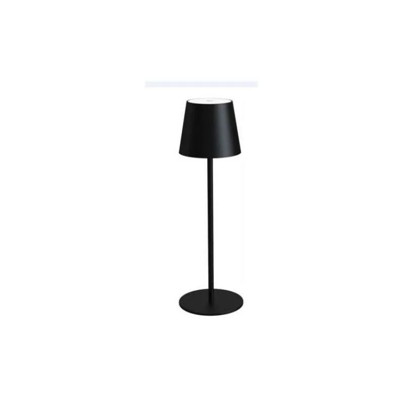 PLATINET TABLE RESTAURANT LAMP WATERPROOF IP44 REGULATION RECHARGABLE BLACK (PTL44B)