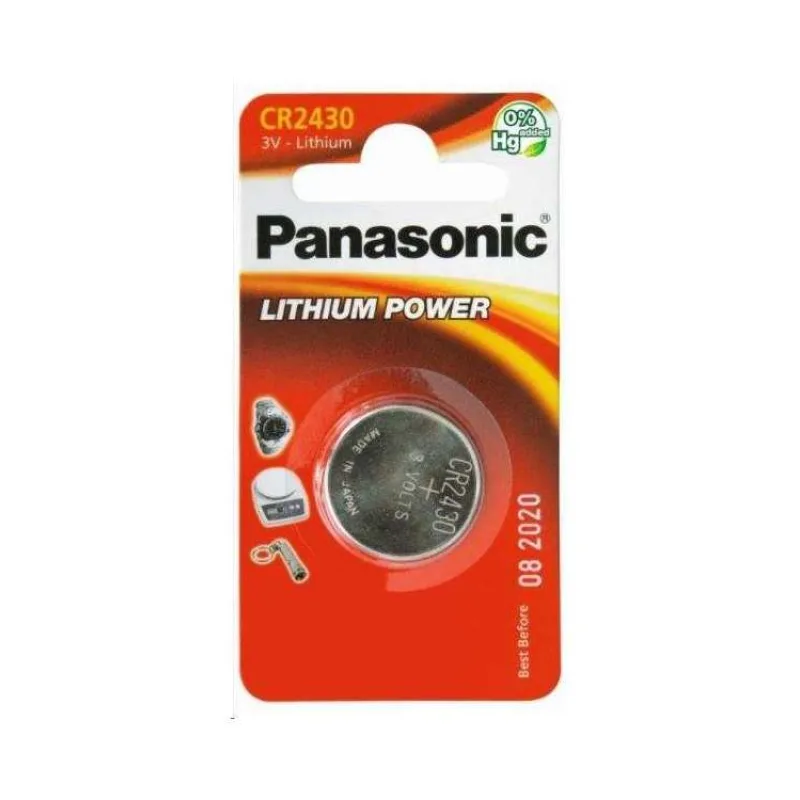 PANASONIC Lithiová baterie (knoflíková) CR-2430EL/1B 3V (Blistr 1ks) (330098,00)