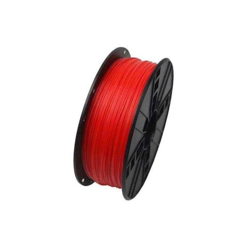 Tlačová struna (filament) GEMBIRD, ABS, 1,75mm, 1kg, fluorescentná, červená (3DP-ABS1.75-01-FR)
