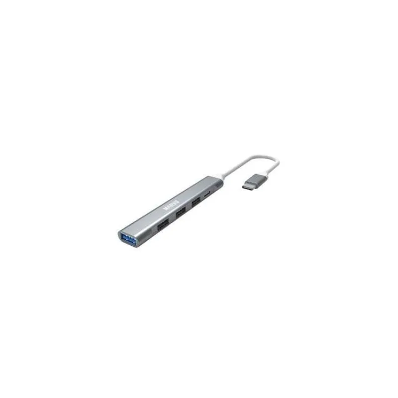 USB hub 5-portový, Marvo UH-008, USB 3.0 typ C, šedý (UH008)