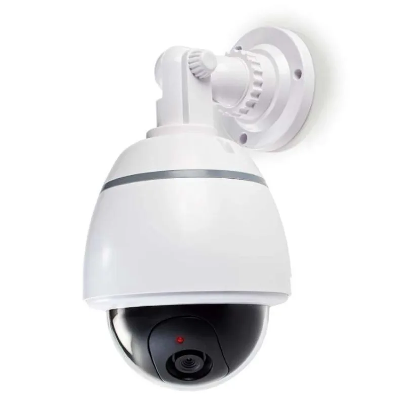 NEDIS atrapa bezpečnostní kamery s blikající LED/ dome/ IP44/ venkovní/ bílá (DUMCD50WT)