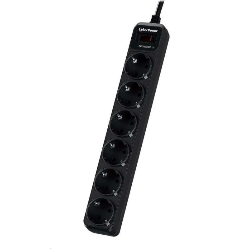 CyberPower Surge Buster™ 6 zásuviek, 1.8m, nemecký, nový (B0620SC0-DE)
