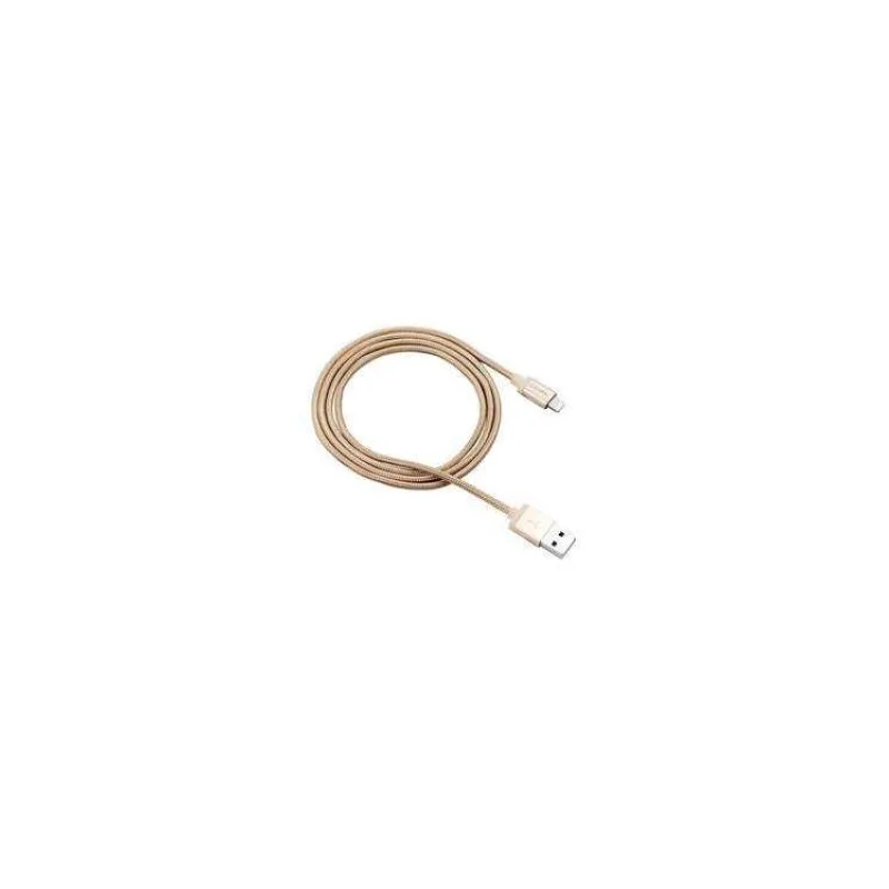 Canyon CNS-MFIC3GO, 1m prémiový opletený kábel Lightning/USB, MFI schválený Apple, zlatý (CNS-MFIC3GO)