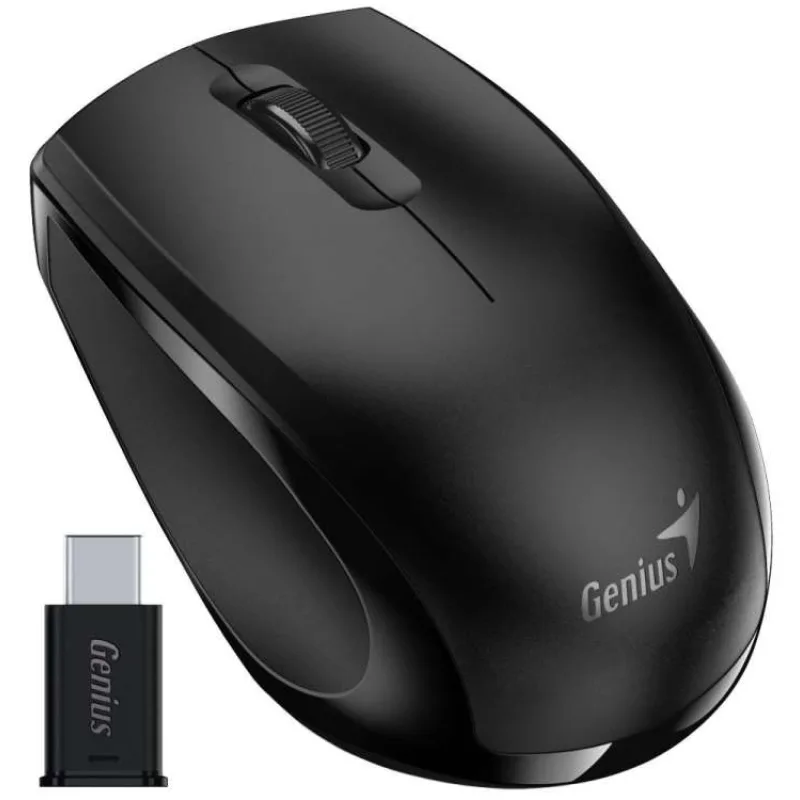 Genius NX-8006S Type-C, myš, bezdrátová, optická, 1200DPI, 3 tlačítka, USB-C, černá (31030036400)