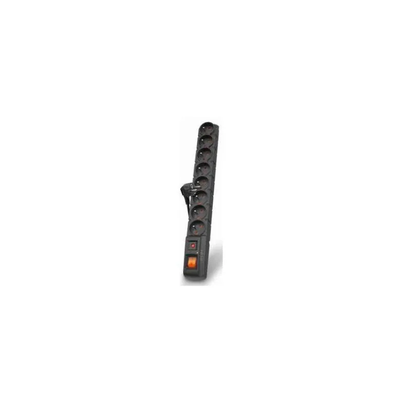 Acar S8 5m kabel, 8 zásuvek, přepěťová ochrana, černá (ppacars8-5black)