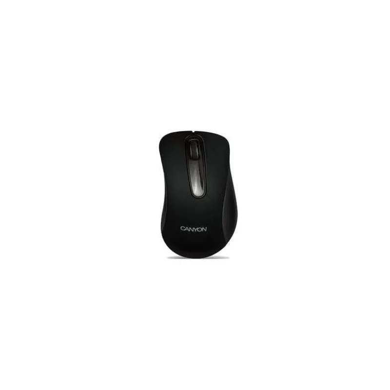 Canyon CM-2, asymetrická optická myš, pre pravákov, USB, 1200 dpi, 3 tlač, pogumovaný povrch, čierna (CNE-CMS2)