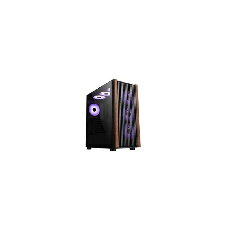 1stCOOL G6 Noble Wood Decor TS ARGB, skrinka ATX, USB3.0, USB-C, 4x ARGB ventilátor (ML-G6-NOBLE-USBC-ARGB)