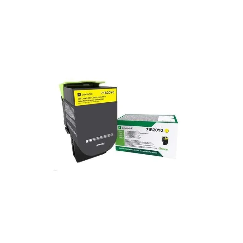 Lexmark C332HY0 Žlutá vysokokapacitní tisková kazeta z vratného programu, 2 500 str (C332HY0)
