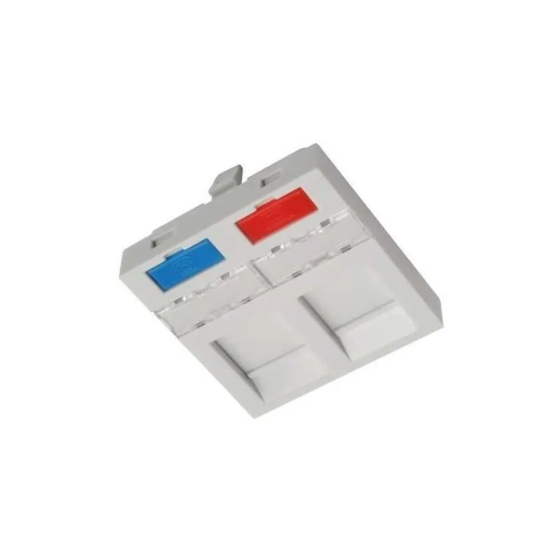 Solarix Modul French style 45 x 45mm pro 2 keystony přímý bílý SXF-M-2-45-WH-P (23100203)