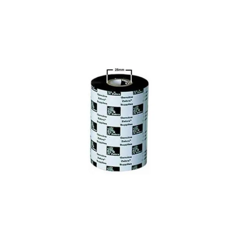 Zebra Wax/Resin Ribbon, 110mmx450m, 3400 High Performance, 25mm core, (03400BK11045)