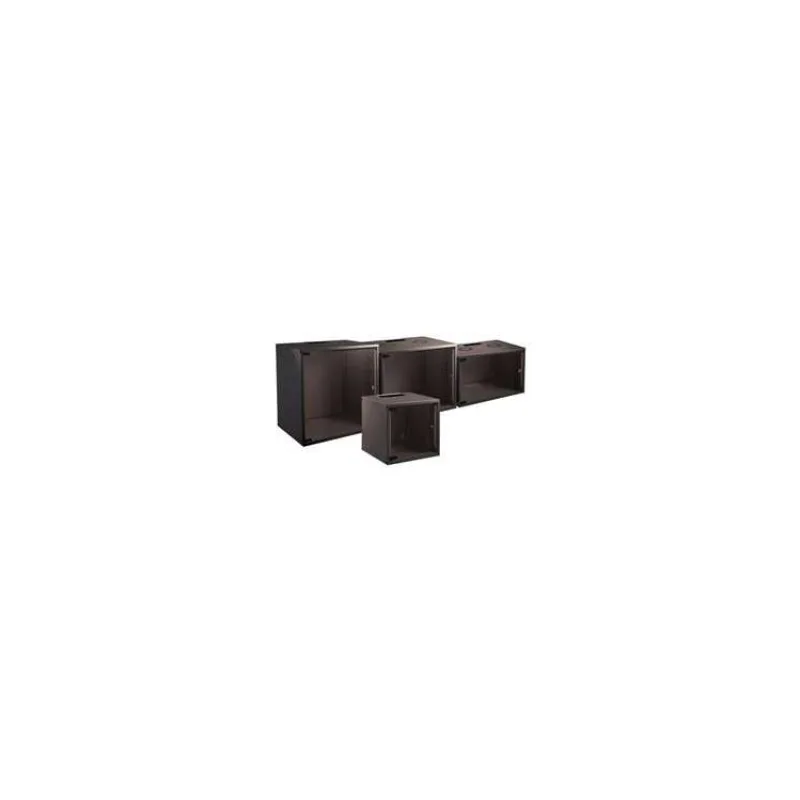 19" Rack na stenu 15U, čierny, 707x535x600 mm (HxWxD), RAL 9005 (WGB-1915TS.60)