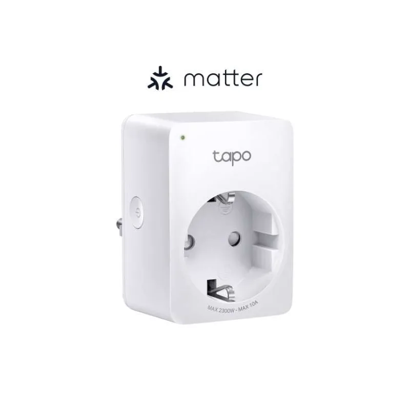 Mini Smart Wi-Fi Plug, Energy Monitoring, Matter SPEC: 230V~, Max Load 16 A, 50/60 Hz, 2.4 GHz Wi-Fi networking, Bluetoo (Tapo P110M)