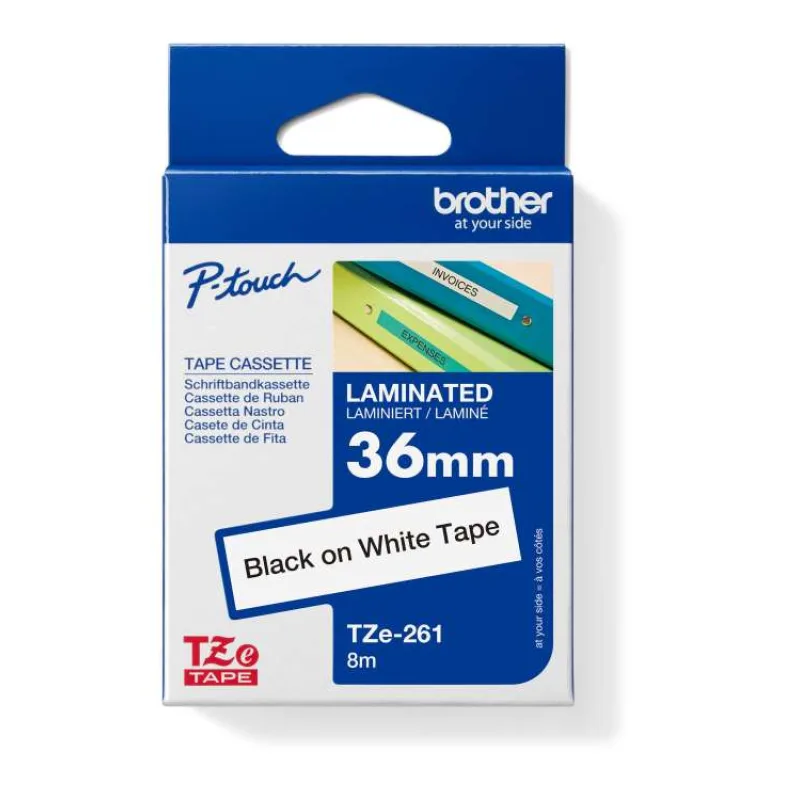 páska BROTHER TZ261 čierne písmo, biela páska Tape (36mm) CIV (TZE261CIV)