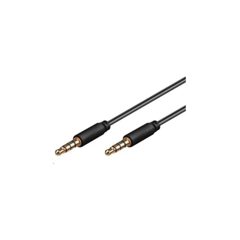Káblový konektor PREMIUMCORD 3.5 mm 4 pin M/M 3 m pre Apple iPhone, iPad, iPod (kjack4mm3)