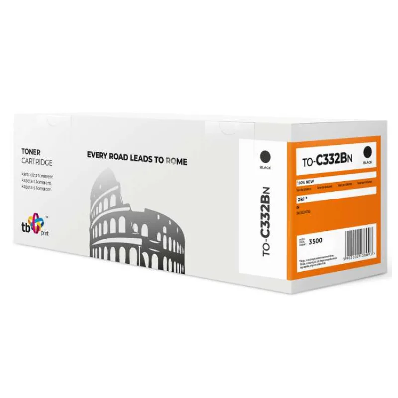 Toner TB kompatibilní s OKI C332 TO-C332BN BK (TO-C332BN)