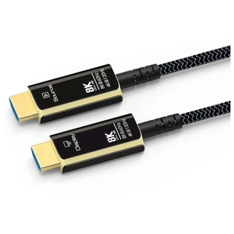 PremiumCord Ultra High Speed HDMI 2.1 optický fiber kabel 8K@60Hz,zlacené 20m (kphdm21t20)