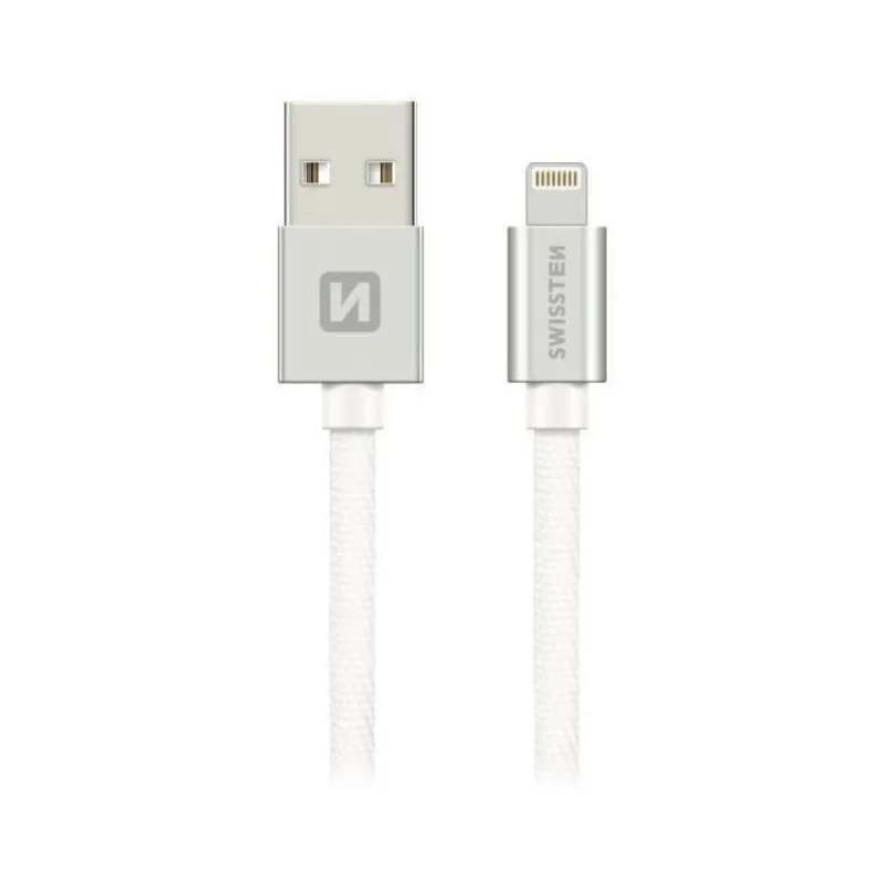 SWISSTEN DATA CABLE USB / LIGHTNING TEXTILE 1,2M SILVER (71523203)