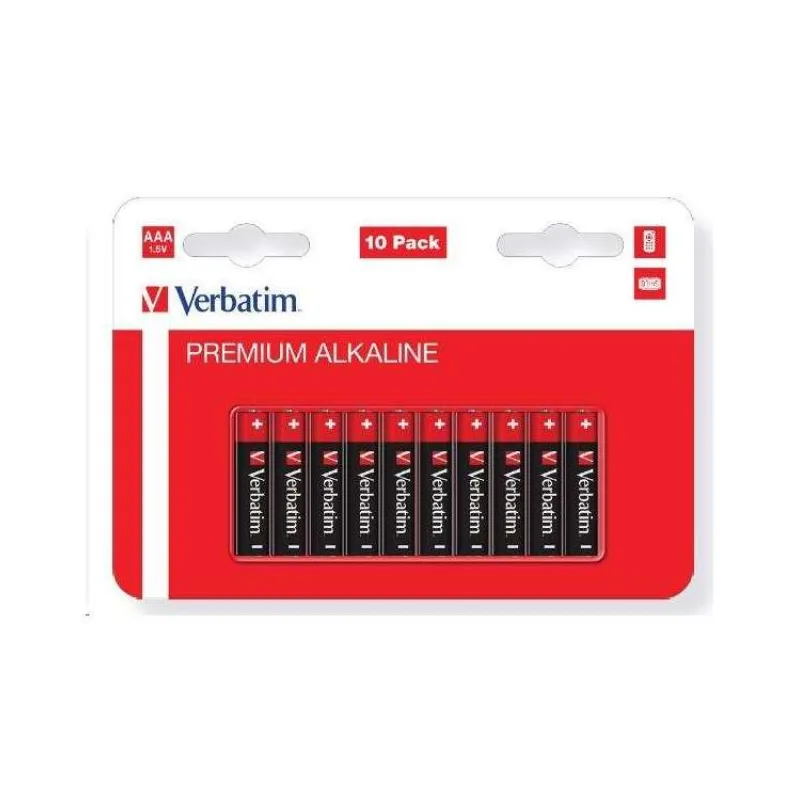 VERBATIM Alkalická Baterie AAA 10 Pack / LR3 (49874)