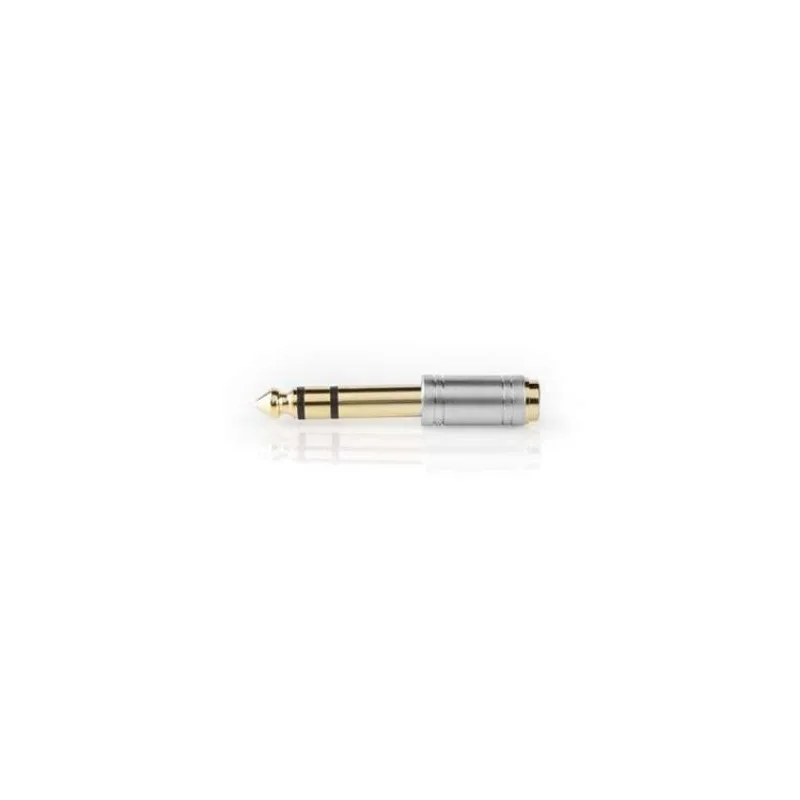 Nedis CAGC23930ME- Stereo Audio Adaptér| Muž 6,35 mm | 3,5 mm Zásuvka | Pozlacené | Přímý | Kov | Stříbrná | 1 ks (CAGC23930ME)
