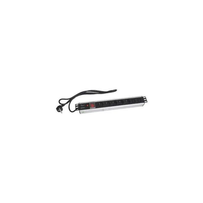 19" napájací panel OC 5x230V+2xIEC 2m PPO SW Black (96102)